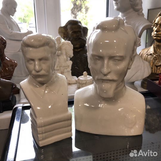 Бюст Сталин Дзержинский Гжель