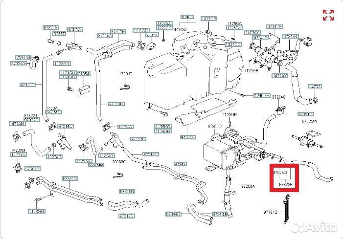 Трубка охлаждения Hyundai H-1 A1 D4CB 2.5 crdi