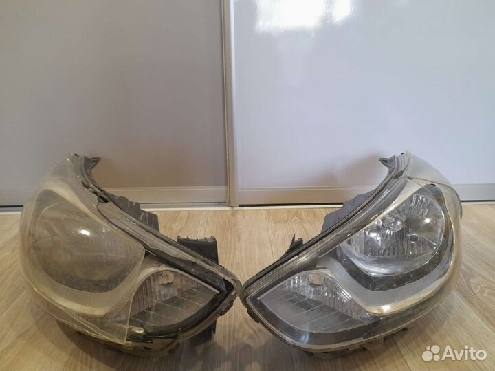 Битые фары на hyundai solaris