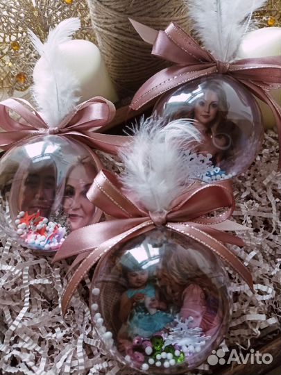 Новогодний шар с фото именные шары