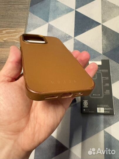 iPhone 15 pro max чехол из натуральной кожи