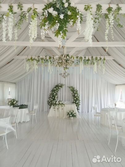 Оформление свадебного зала, свадебный декор