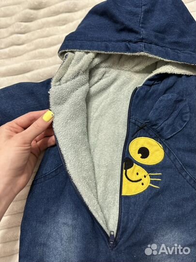 Джинсовый комбинезон на мальчика 62 размер