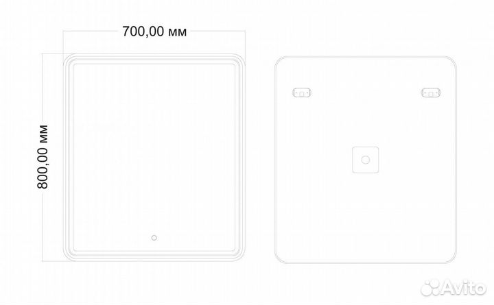 Зеркало с подсветкой ART&MAX tito AM-Tit-700-800