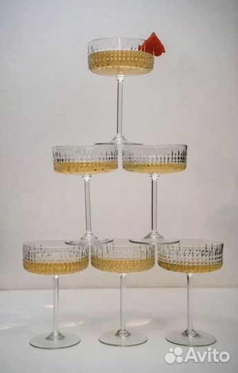 Хрустальные бокалы для шампанского Неман