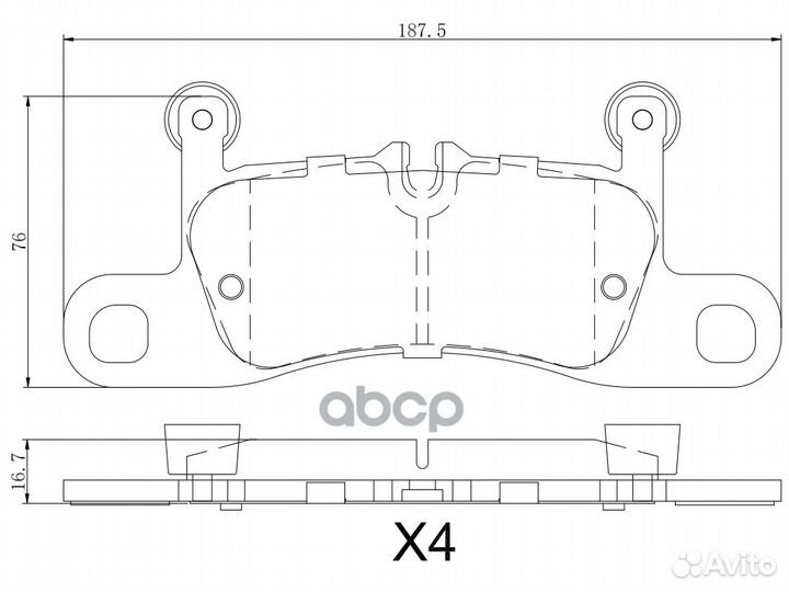 Колодки тормозные VW touareg 10, porsche cayen