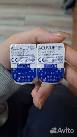 Линзы контактные acuvue oasys двухнедельные -1.25