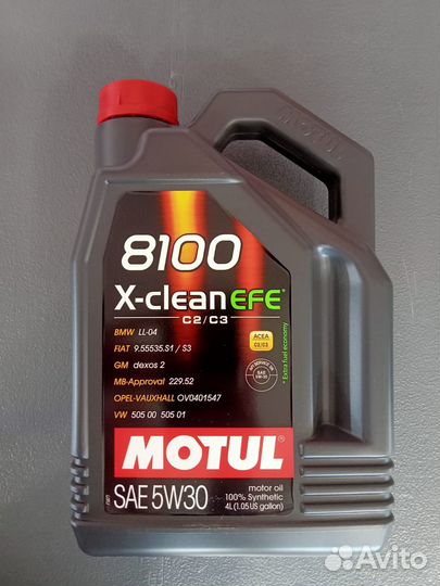 Масло моторное Motul 8100 X-clean EFE 5W30 4л VN