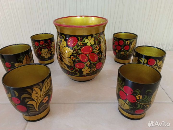 Посуда хохлома СССР (цена за всё)