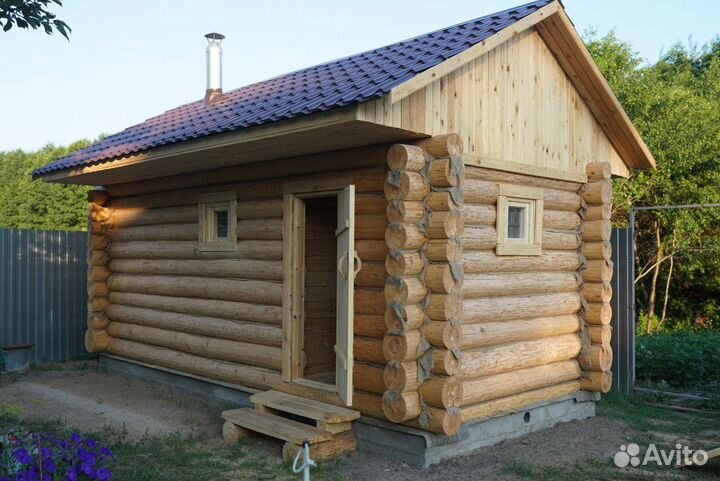 Баня из бревна под ключ (Ручная рубка,брус)