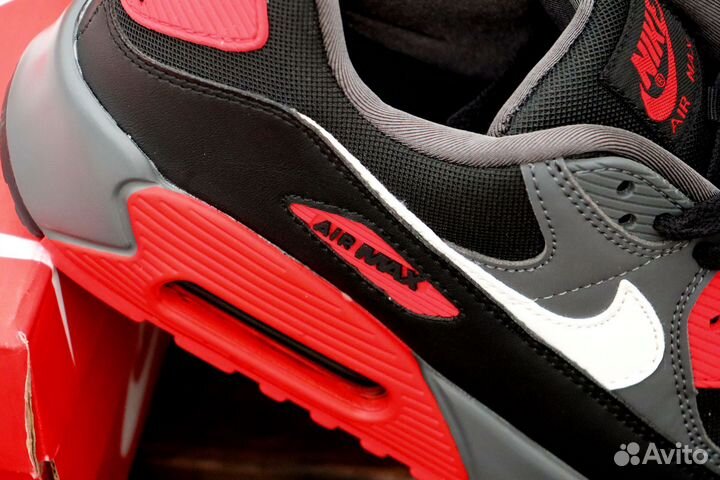 Кроссовки Nike Air Max 90 Anthracite Mystic Red