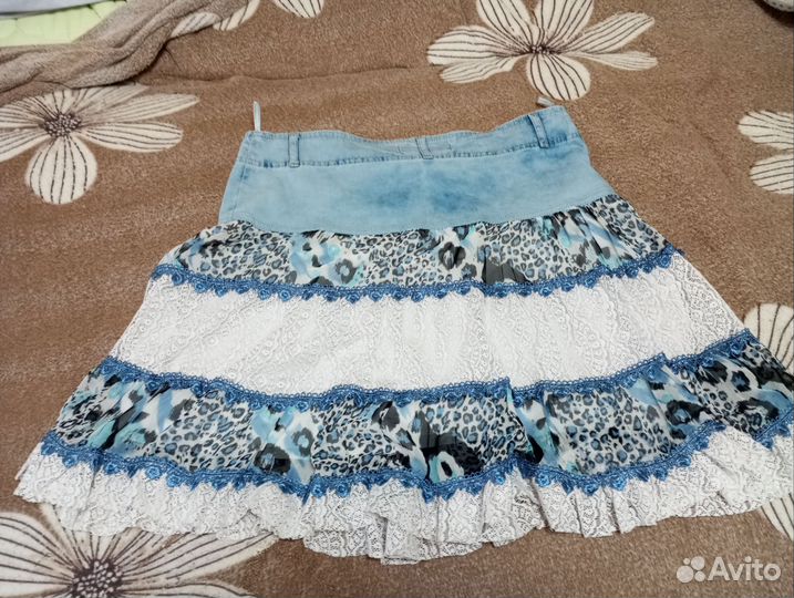 Юбка полуджинса