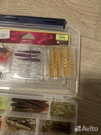 Коробка meiho +набор силиконовых приманок
