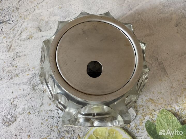 Настольные часы Маяк СССР стеклянные