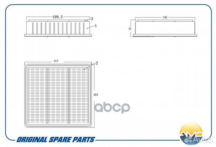 Amdfa793 AMD Фильтр воздушный AMD.FA793 AMD