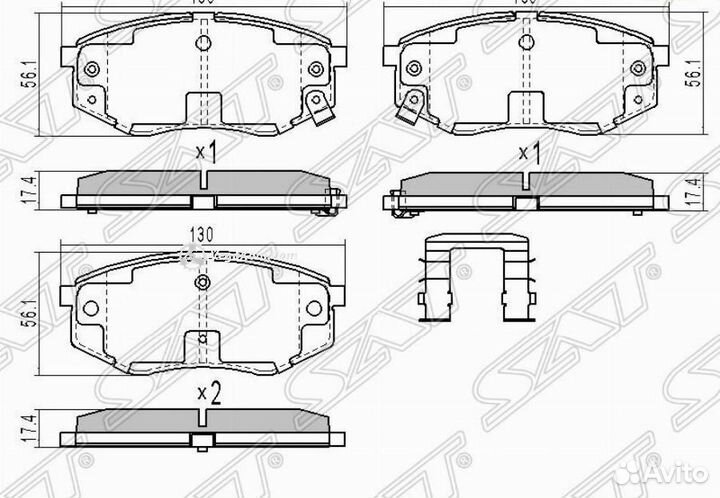 Колодки передние Hyundai Sonata ST581012SA00