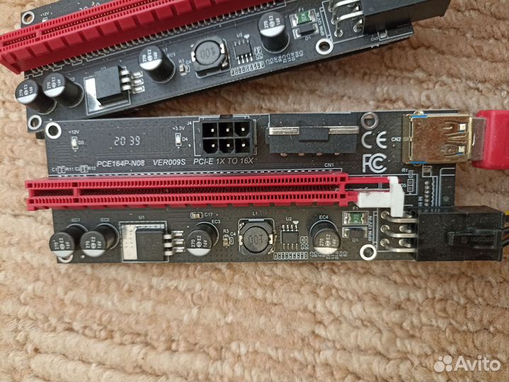 Райзер PCI-E ver009s, ver.006C для видеокарт, Б/У