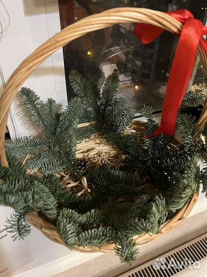 Корзина для подарка новогодняя