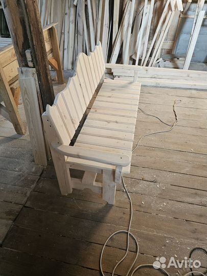 Скамейка садовая деревянная