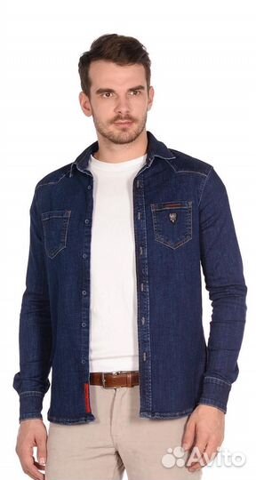 Мужская джинсовоая рубашка Cobbelti