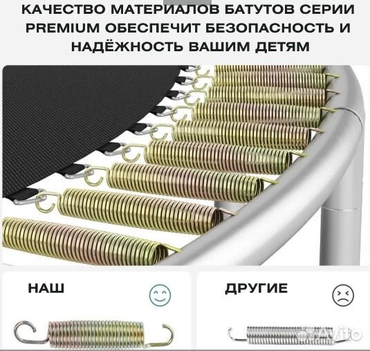 Детский батут с сеткой в комплекте