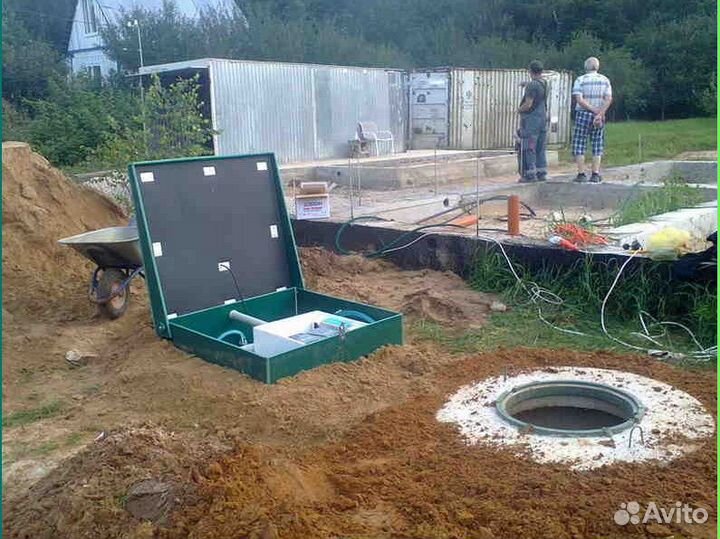 Септик без откачки под ключ + монтаж