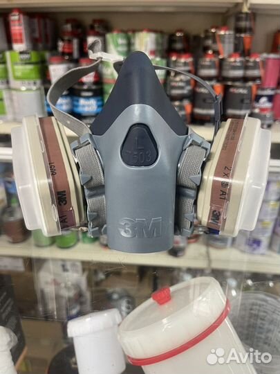 Полумаска 3м в сборе оригинал (L) (М) 7500,6500
