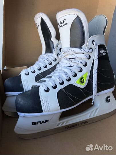 Коньки хоккейные graf 105 super 44 размер