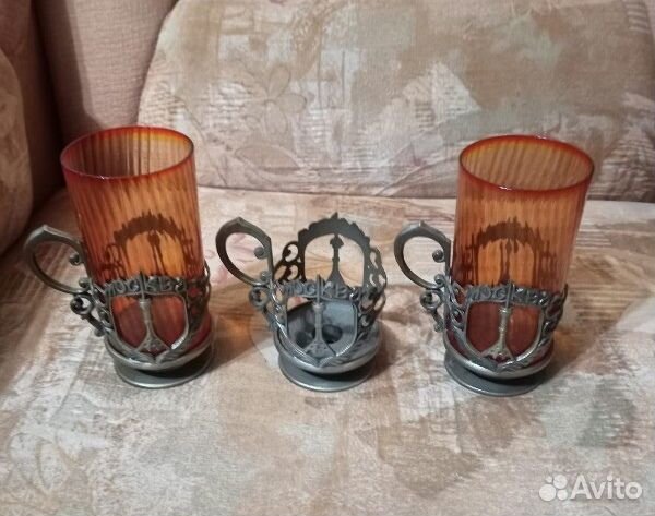 Подстаканники Москва - башня Останкино за все 3шт