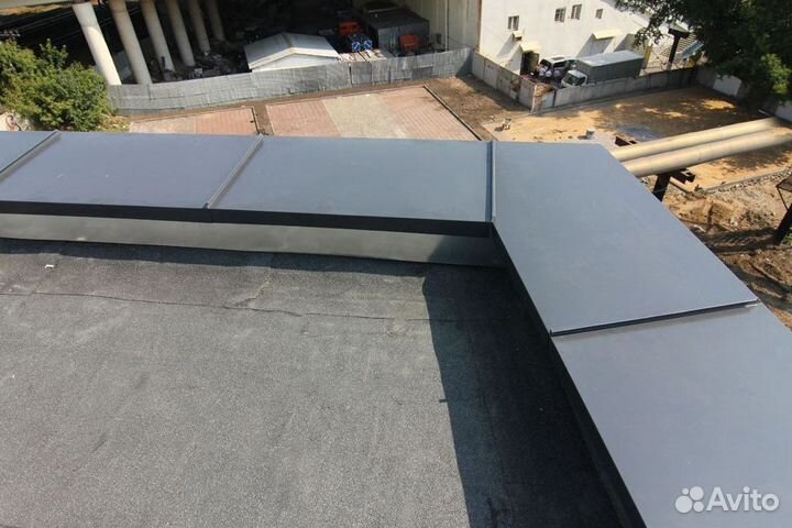 Парапетные крышки из оцинкованной стали