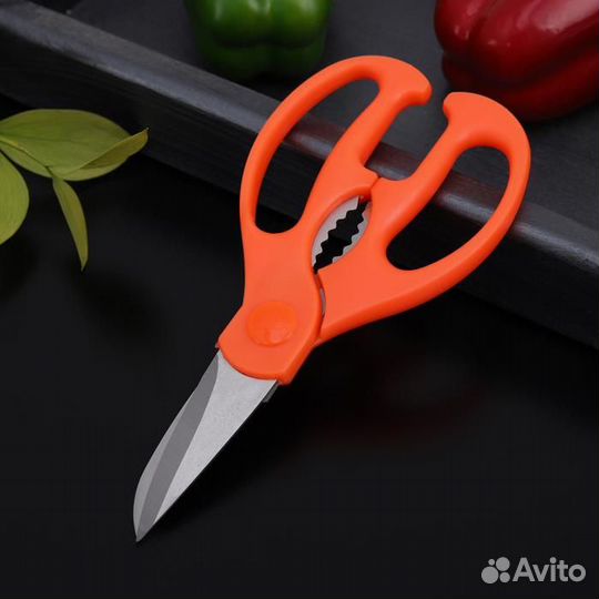 Ножницы кухонные Доляна «Ловкач», 19 см, цвет оран