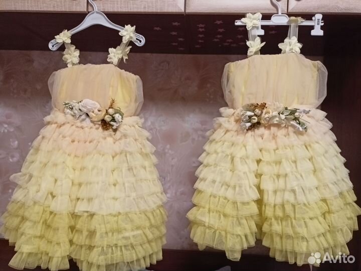 Платья для двойни р122