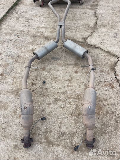 Глушитель всборе с катализаторами range rover l322