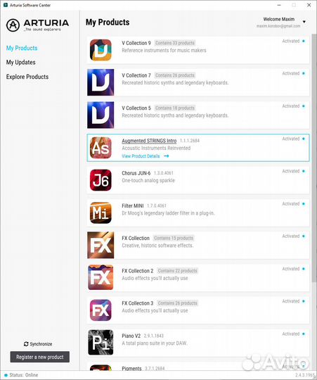 Arturia V Collection X, FX, всё от Arturia аренда