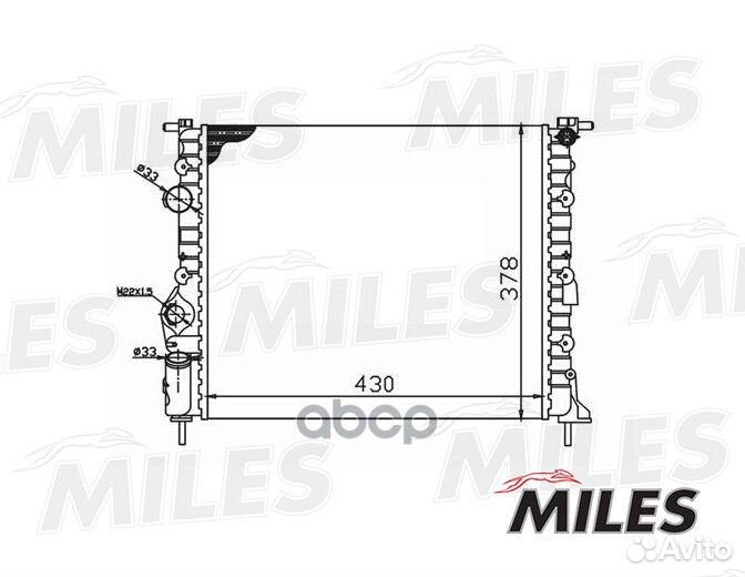 Acrm006 Радиатор renault logan/megane 1.4/1.6 04