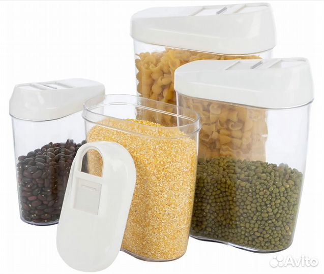 Новый набор банок для сыпучих продуктов
