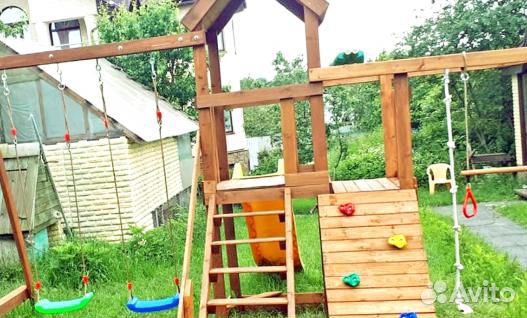 Деревянный игровой комплекс