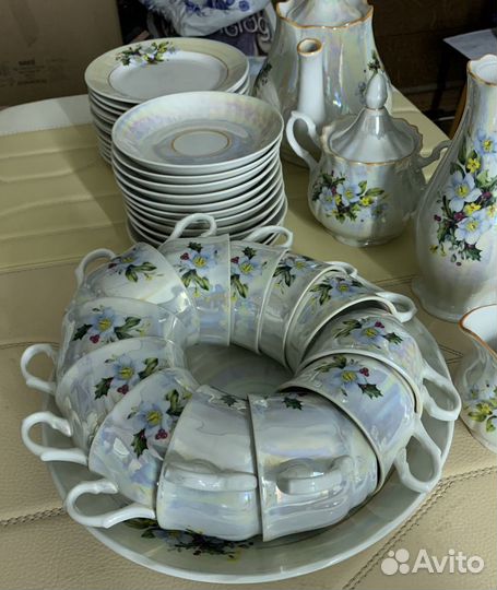 Чайный сервиз, Добрушский завод, 12 персон