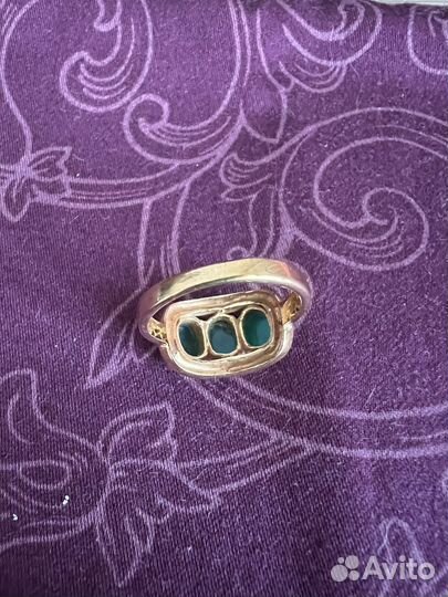 Кольцо с хризопразами