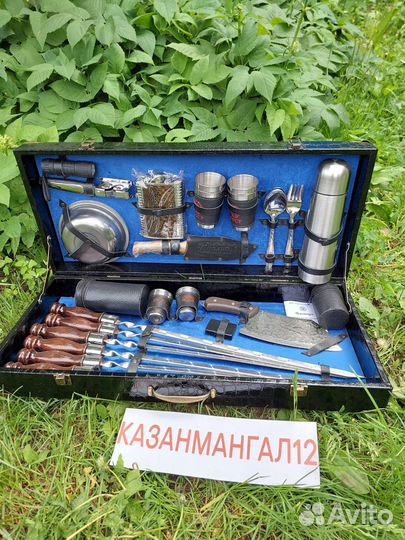 Шампура в кожаном кейсе