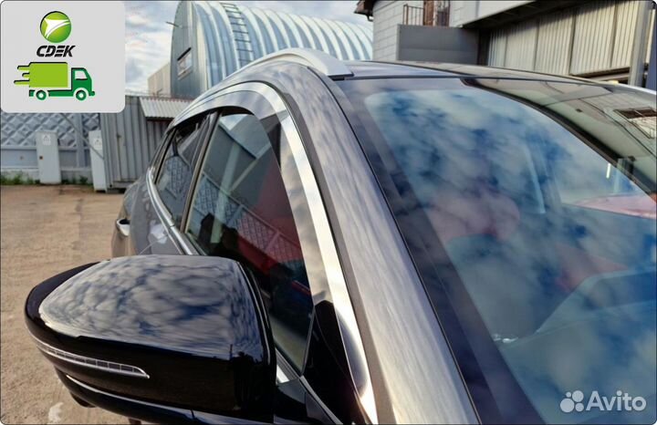 Ветровики с хром молдингом BYD tang II