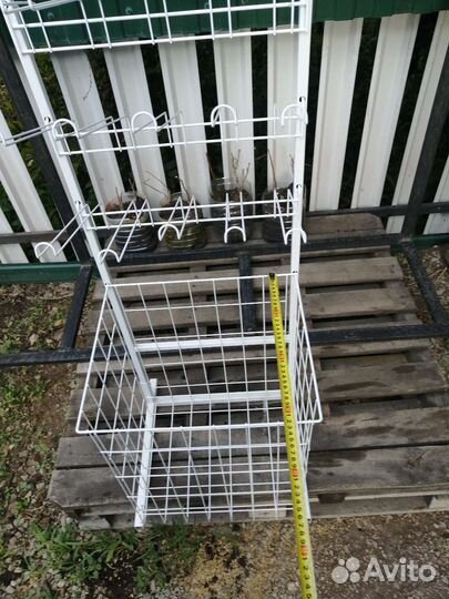 Полка напольная для семян с корзиной