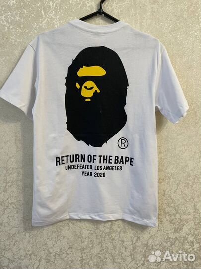 Футболка Bape White Хит весна-лето 2024