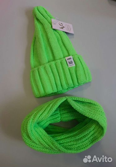 Шапка +снуд зимние новые
