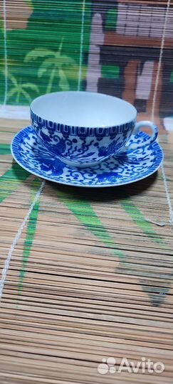 Чайная пара с портретом гейши. Япония