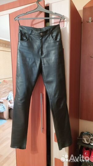 Брюки кожаные