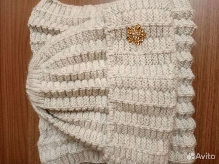 Комплект шапка и снуд женский