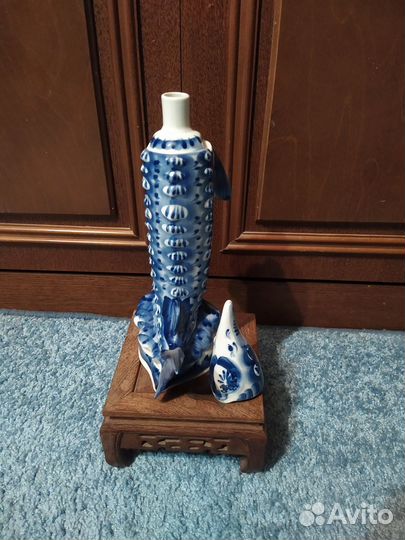 Гжель Штоф осетр с клеймом