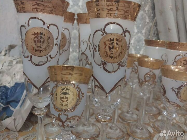 Хрустальные фужеры и рюмки новые