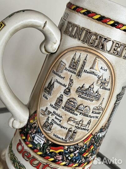 Кружка пивная антикварная 1 л. Германия